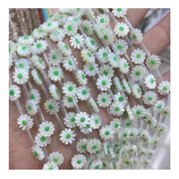 Perles de coquillage blanches de 10 mm 12 mm rouge/jaune/vert/violet/bleu, charme de fleur de marguerite naturelle pour la fabrication de bijoux
