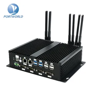 Portworld port99pro taşınabilir çift LAN duvara monte alaşım şasi soğutma kenar bilgisayar endüstriyel Mini PC