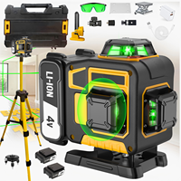 Niveau laser 4D 16 lignes à auto-nivellement haute précision, outil à batterie rechargeable, mesure rotative à croix