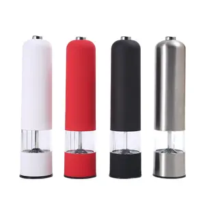 Kostenlose Probe Bestseller tragbare elektrische Salz Gewürzmühle automatische runde batterie betriebene Pfeffermühle elektrisch