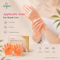 Gants et chaussettes en paraffine apaisants à la pêche et à la lavande, masque thermique jetable pour les mains, pour salon de beauté, manucure, spa