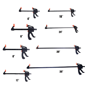 Herramienta de Alta Calidad, Abrazadera de Carpintero de Plástico y Metal de 4 Pulgadas para Fijación de Madera Contrachapada, Resistencia a la Compresión Ajustable, Superficie Electrochapada - Product Image 6