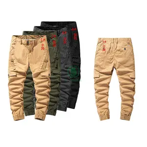 Custom Men's Jogger Cargo Utility Slim Fit Multi for Men Streetwear Cargo Pants