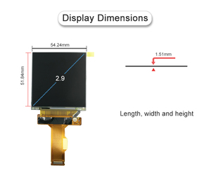 ado IPS de 2,9 pulgadas 2k pantalla LCD 1440 (RGB) * 1440 de resolución con MIPI to HDMI Placa de controlador para AR VR 1 pieza - Product Image 3