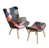 <span class=keywords><strong>Fauteuil</strong></span> de salon moderne en tissu <span class=keywords><strong>patchwork</strong></span> de loisirs - Product Image 2