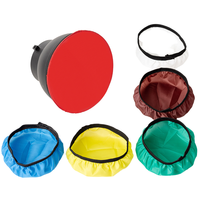 Diffuseur de lumière douce en tissu 7" (180mm) 6 couleurs pour réflecteur standard Bowens, grille nid d'abeille