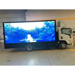 户外P4 4毫米全彩防水卡车移动广告牌发光二极管屏幕面板货车广告发光二极管显示器