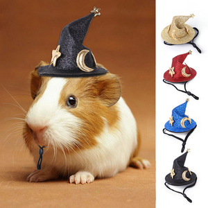 2022 nouveau Design mignon ours d'or multicolore réglable en feutre brillant pour animaux de compagnie <span class=keywords><strong>Hamster</strong></span> chapeau habillé chapeau drôle pour animaux de compagnie - Product Image 6