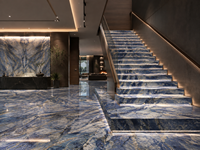 Dalles de granit bleu fantaisie pour îlots de cuisine, comptoirs, tables à manger, tables basses, tables d'appoint et meubles-lavabos de salle de bain