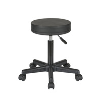 Tabouret chirurgical de bureau pour infirmière avec réglage en hauteur en cuir métallique, chaise d'infirmière mobile avec roulettes pour usage hospitalier