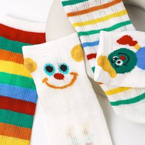 Coloré mignon enfants en gros été mince bébé chaussettes respirant maille chaussettes mignon chenille coloré chaussettes courtes - Product Image 6
