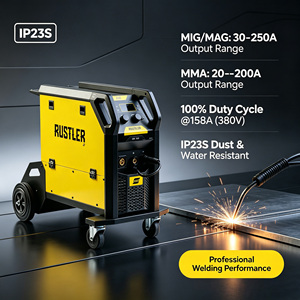 ESAB Rustler EM 300i Máquina de Soldar Inverter MIG MAG con Funciones <span class=keywords><strong>Crater</strong></span> Fill, Burnback, Pre y Post Flujo de Gas para Acero Inoxidable y Aluminio Industrial - Product Image 4