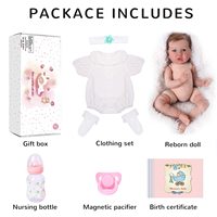Poupée bébé fille réaliste Saskia Replica de 18 pouces avec veines réalistes, poupée reborn en vinyle avec tissu lesté