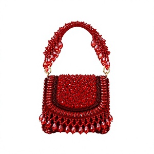Mini Pearl Beaded Chain Handmade Fashion Classic Casual Evening Clutch Wedding Bridal Party Purse - Product Image 1