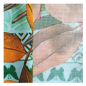 Impreso Lino Viscose Slub Venta Al Por Mayor Woven Rayon Slub Textured 140gsm Shaoxing para niñas Pijamas - Product Image 4