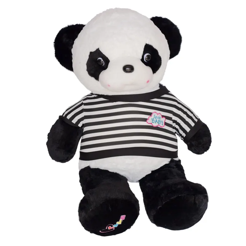 Cá Nhân Hóa Trẻ Em Dễ Thương Quà Tặng Thiết Kế Handmade Plush Toy Với Sọc May Mặc 45/55/75/95Cm Chất Lượng Cao Panda Bear Thú Nhồi Bông