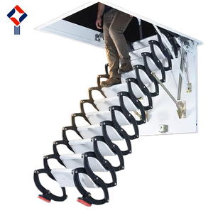 Escabeau pliant pour grenier résidentiel <span class=keywords><strong>avec</strong></span> <span class=keywords><strong>main</strong></span> <span class=keywords><strong>courante</strong></span> pour villa, appartement et maison - Product Image 1