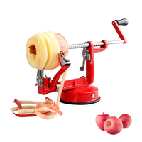 Handmatige roterende appel-schiller, -ontpitter en -snijder met roestvrijstalen mes - multifunctionele groente- en fruitschiller voor de keuken