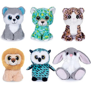 Ensemble de jouets en peluche ODM animaux en peluche Bundle mignon Lion lapin lapin léopard <span class=keywords><strong>chat</strong></span> Husky chien hibou animaux Pack bébés enfants Lot de peluche - Product Image 2