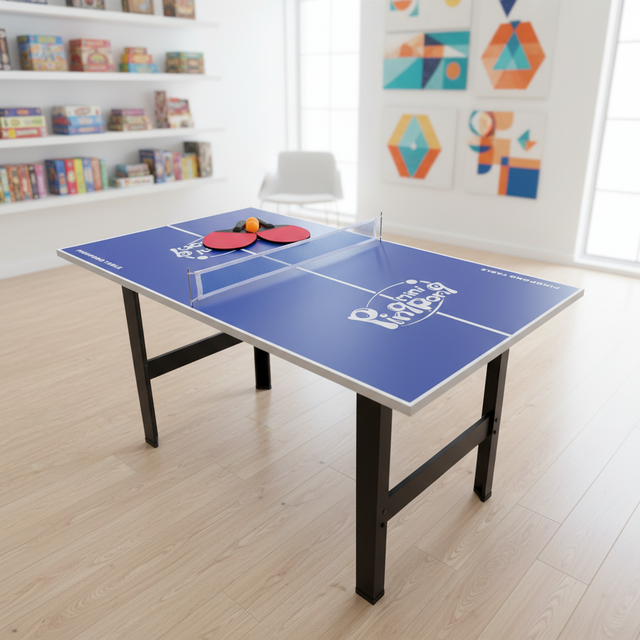 4ft Large Size Indoor Table Tennis Table with Paddles Family Entertainment Sports Game Kids Toys Wooden Game Board Game Home Use