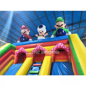 Château gonflable géant commercial sur le thème de Mario avec toboggan, combo arc-en-ciel, pour <span class=keywords><strong>la</strong></span> location événementielle et les entreprises de divertissement pour enfants - Product Image 6