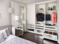 Balom Foshan Home Armoire de chambre moderne ouverte de luxe en bois massif, design DIY