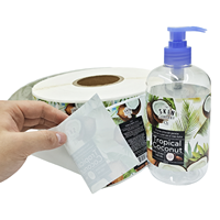 Étiquettes enveloppantes imperméables pour l'emballage de crème pour les mains, étiquettes personnalisables en papier synthétique PP pour les produits de soins personnels