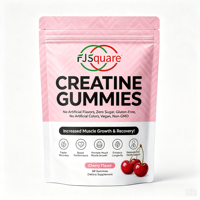 Complément alimentaire en gommes sans sucre, végétalien, pré-entraînement, 5g de créatine monohydrate, pour femmes, en sachets, vente en gros, OEM, marque privée, très demandé
