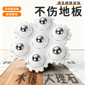 Roulettes de meubles Poluoni 60 mm pivotantes silencieuses, en fonte épaissie, capacité de charge supérieure à 90 kg, pour usage domestique - Product Image 4