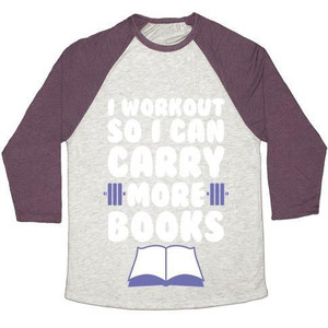 Entreno para poder llevar más libros Camiseta de béisbol unisex Tri-Blend - Product Image 4