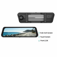 Caméra de tableau de bord en gros avec écran tactile IPS 2.5D de 9,66 pouces, résolution avant 2.5K + arrière 1080P, Wi-Fi 2.4GHz et capteur G pour caméra de recul