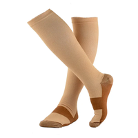 HWC-0143 # Chaussettes de compression en nylon pour le sport, chaussettes longues élastiques pour le mollet, chaussettes de course à pied, protection des jambes pour le yoga
