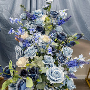 Décorations de mariage rustiques, fleurs artificielles de haute qualité, panneau de fond de scène de mariage, décoration de sol, arche florale en forme de corne - Product Image 6