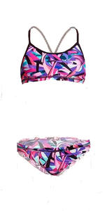 Ragazze Pastel Paradise Cross due pezzi costumi da bagno per bambini per ragazze costumi da bagno bambini <span class=keywords><strong>ragazza</strong></span> - Product Image 6