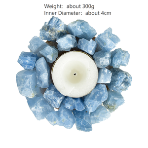 Bougeoir en pierre brute en cristal naturel-Guérisseur d'or-Souvenir de mariage gravé avec <span class=keywords><strong>diffuseur</strong></span> d'arômes - Product Image 4