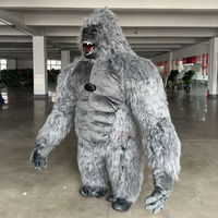 Vente chaude personnalisé noir gris debout gorille mascotte Costume événement pâques vacances robe accessoires adulte fête promenades mascotte mascotte