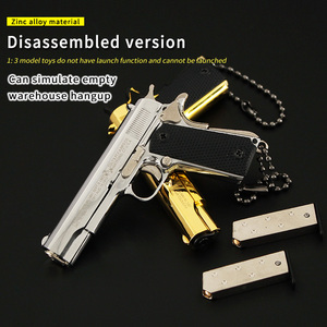 Llavero de pistola con mango de plástico realista, llavero de pistola 1911, modelo de pistola de Metal, llavero con forma de Mini pistola, pistola de juguete de Metal para adultos - Product Image 4