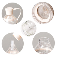 Bouteille shaker à protéines en verre double paroi transparente portable OEM en gros avec filtre pour matcha latte