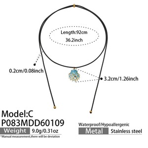 Collier Pendentif Coquillage en Émail Coloré et Imitation Perle pour Femme, Bijou Mystérieux et Étanche, Tendance et Élégant - Product Image 6