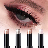 Stick d'ombre à paupières scintillant, longue tenue, crémeux, maquillage pailleté, facile à appliquer, lisse, imperméable, anti-bavures