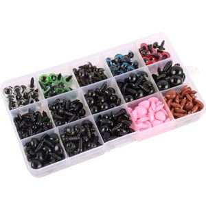 Kit d'yeux et de nez de sécurité en plastique coloré pour la fabrication artisanale de poupées, accessoires de bricolage, yeux et nez noirs - Product Image 6
