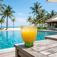 Verre à vin artisanal en borosilicate, motif ananas en relief créatif, verrerie soufflée à la main transparente pour la maison, le bar, les fêtes, vente en gros, OEM