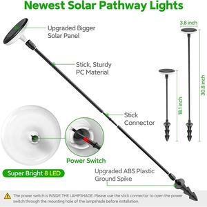 Nueva Lámpara LED Solar para Jardín, Decorativa, Resistente al Agua, con Estaca, para Exteriores, al Mejor Precio 2024 - Product Image 2