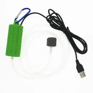 Mini aireador de tanque de peces portátil, accesorios pequeños, oxigenador USB para tanque de peces, compresor de aire silencioso