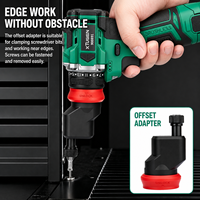 Perceuse sans fil mini 16V Li-ion sans balais, tournevis électrique multifonction avec 4 têtes interchangeables à changement rapide pour la construction