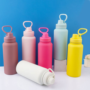 32oz thép không gỉ kim loại phích <span class=keywords><strong>Flask</strong></span> chai nước với vòi nắp cách điện thể thao bình nước - Product Image 1