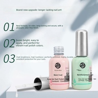Kit de Base Coat et Top Coat en Gel Fonctionnel - Adhésif Professionnel Extra-Résistant à Dissoudre pour Manucures
