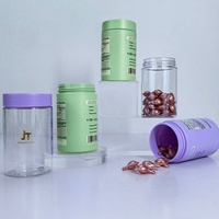 Flacon en plastique PET personnalisé de 100 ml, finition mate, couleur personnalisée, pour pilules, capsules, vitamines, bonbons, soins personnels