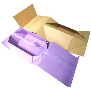 하이 퀄리티 사용자 정의 작은 큰 낮은 의류 신발 색상 단단한 평면 자기 접이식 선물 상자 선물 팩