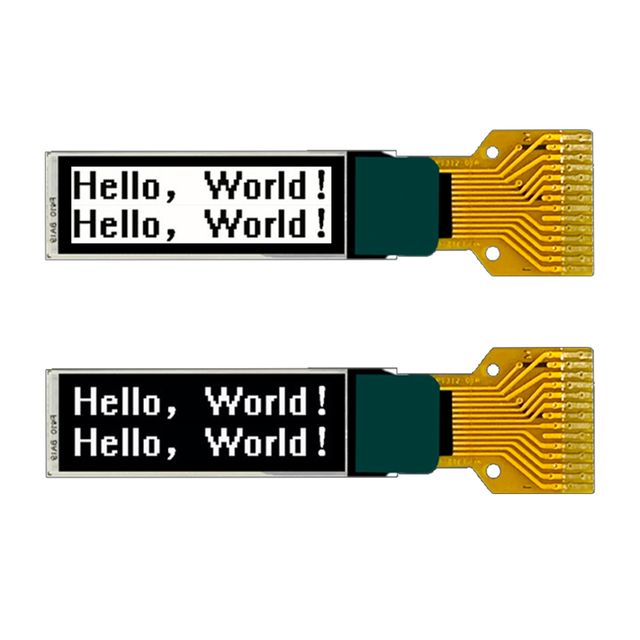 0.63 Inch Mini OLED PMOLED Display Screen 120x28 Monochrome Resolution 14 Pin White SSD1312 E-Paper 4-wire SPI/I2C